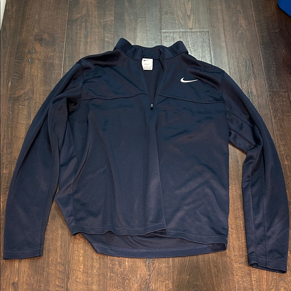 Nike Dark Blue Men's Quarter-Zip Sweatshirt